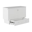 Pemberly Row Set of 2 Queen Murphy Bed Chest & Side Table in White