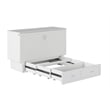 Pemberly Row Set of 2 Queen Murphy Bed Chest & Side Table in White