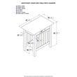 Pemberly Row Set of 2 Queen Murphy Bed Chest & Side Table in White