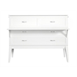 Pemberly Row Set of 2 White Full Size Murphy Bed Desk with Mattress & Side Table
