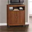 Pemberly Row Transitional Engineered Wood Microwave Cart in Bank Alder