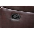 Pemberly Row Contemporary LED Faux Leather Reclining Sectional in Brown