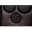 Pemberly Row Contemporary LED Faux Leather Reclining Sectional in Brown