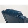 Pemberly Row Contemporary Navy Blue Faux Leather Glider Rocker Recliner