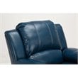 Pemberly Row Contemporary Navy Blue Faux Leather Glider Rocker Recliner