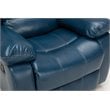 Pemberly Row Contemporary Navy Blue Faux Leather Glider Rocker Recliner