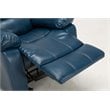 Pemberly Row Contemporary Navy Blue Faux Leather Glider Rocker Recliner