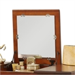 Pemberly Row Wood Vanity Set with Stool and Mirror in Cherry