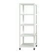 Pemberly Row 72-inch High Mobile 5-Shelf Metal Bookcase White