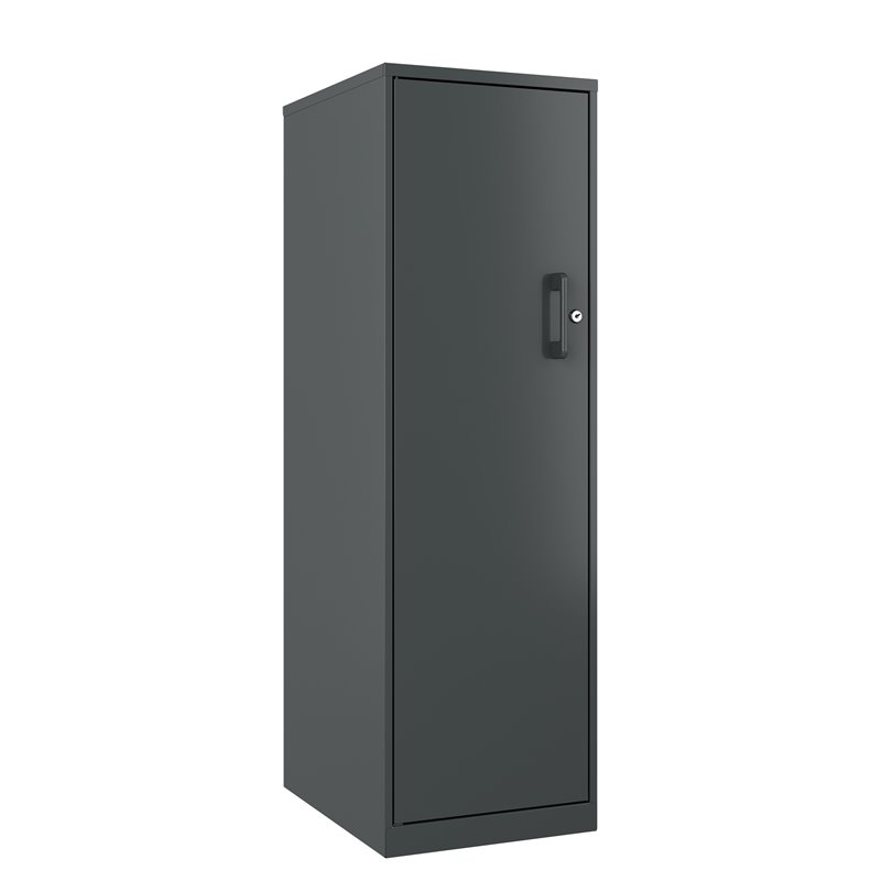 Pemberly Row 4 Shelf Personal Metal Locker Storage Cabinet Locking Charcoal