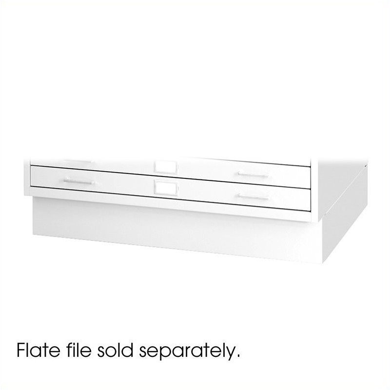 Pemberly Row Closed Low Base for 4998 Flat File Cabinet in White