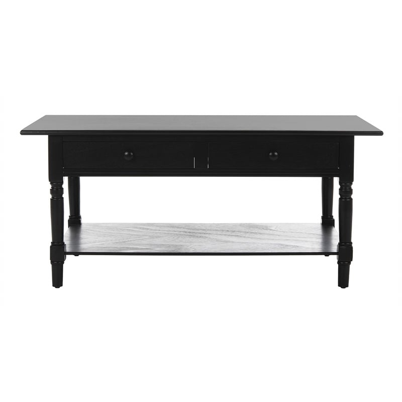 Pemberly Row Modern / Contemporary Wood Coffee Table in Black