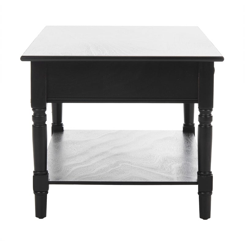 Pemberly Row Modern / Contemporary Wood Coffee Table in Black