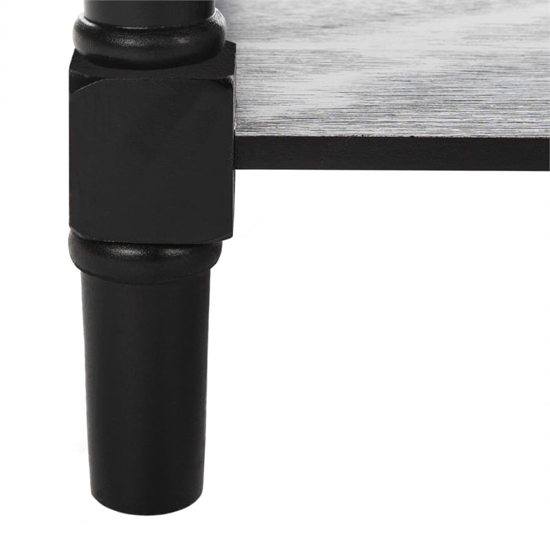 Pemberly Row Modern / Contemporary Wood Coffee Table in Black