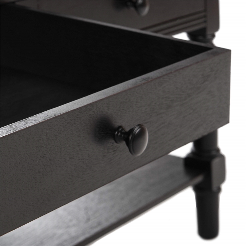 Pemberly Row Modern / Contemporary Wood Coffee Table in Black