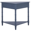 Pemberly Row Transitional Pine Corner Table in Bold Red