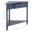 Pemberly Row Transitional Pine Corner Table in Bold Red