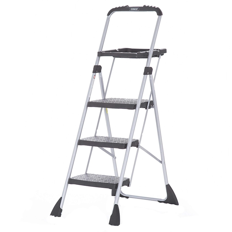 Pemberly Row Contemporary Three Step Max Steel Work Platform