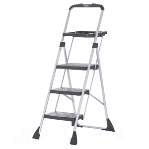 Pemberly Row Contemporary Three Step Max Steel Work Platform