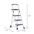 Pemberly Row Contemporary Three Step Max Steel Work Platform
