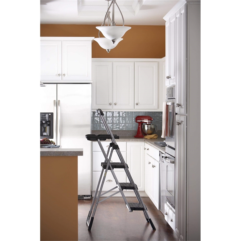 Pemberly Row Contemporary Three Step Max Steel Work Platform