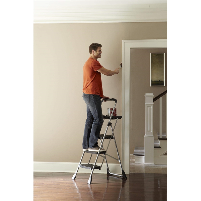 Pemberly Row Contemporary Three Step Max Steel Work Platform