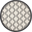 Pemberly Row Contemporary Ivory Indoor Outdoor Rug - Round 7'
