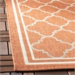 Pemberly Row Modern Terracotta Indoor Outdoor Rug - Square 4'