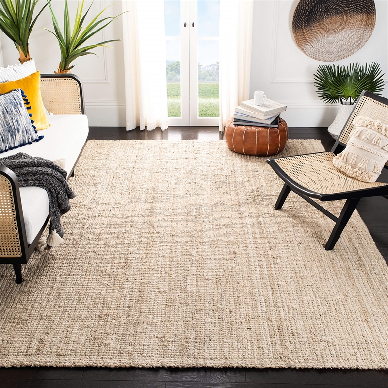 Pemberly Row Modern / Contemporary Ivory Area Rug - Square 5'