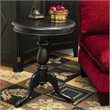 Pemberly Row Modern / Contemporary Pedestal Accent Table in Black
