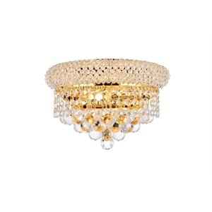 Pemberly Row Contemporary 6&quot 2 Light Royal Crystal Wall Sconce in Silver