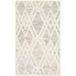 Pemberly Row Modern 5' X 8' Hand Tufted Wool Rug in Gray and Ivory