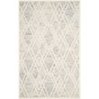 Pemberly Row Modern 5' X 8' Hand Tufted Wool Rug in Gray and Ivory