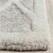 Pemberly Row Modern 5' X 8' Hand Tufted Wool Rug in Gray and Ivory