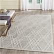 Pemberly Row Modern 5' X 8' Hand Tufted Wool Rug in Gray and Ivory