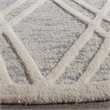Pemberly Row Modern 5' X 8' Hand Tufted Wool Rug in Gray and Ivory