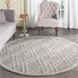 Pemberly Row Modern 5' X 8' Hand Tufted Wool Rug in Gray and Ivory