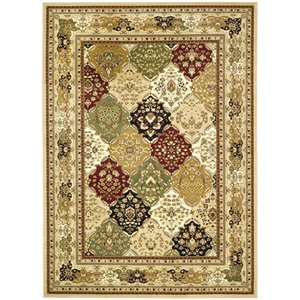 Pemberly Row Contemporary 10' X 14' Power Loomed Rug in and Black