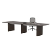Pemberly Row Modern / Contemporary 14' Conference Table in Mocha