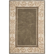 Pemberly Row Modern 6' X 9' Hand Hooked Rug in Olive and Ivory