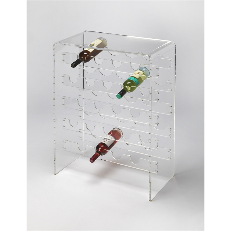 Pemberly Row Modern / Contemporary Crystal Clear Acrylic Wine Rack