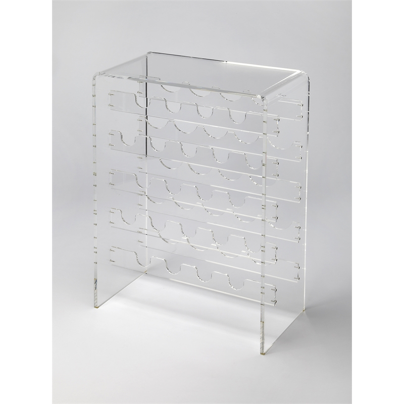 Pemberly Row Modern / Contemporary Crystal Clear Acrylic Wine Rack