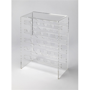 pemberly row modern / contemporary crystal clear acrylic wine rack