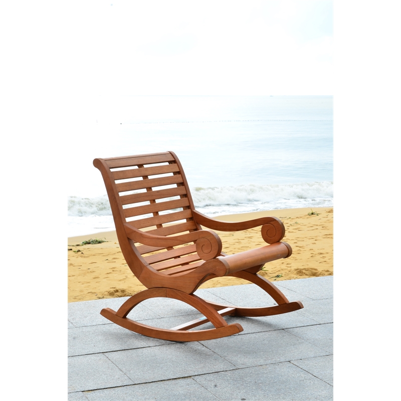 Pemberly Row Modern / Contemporary Wood Rocking Chair in Natural