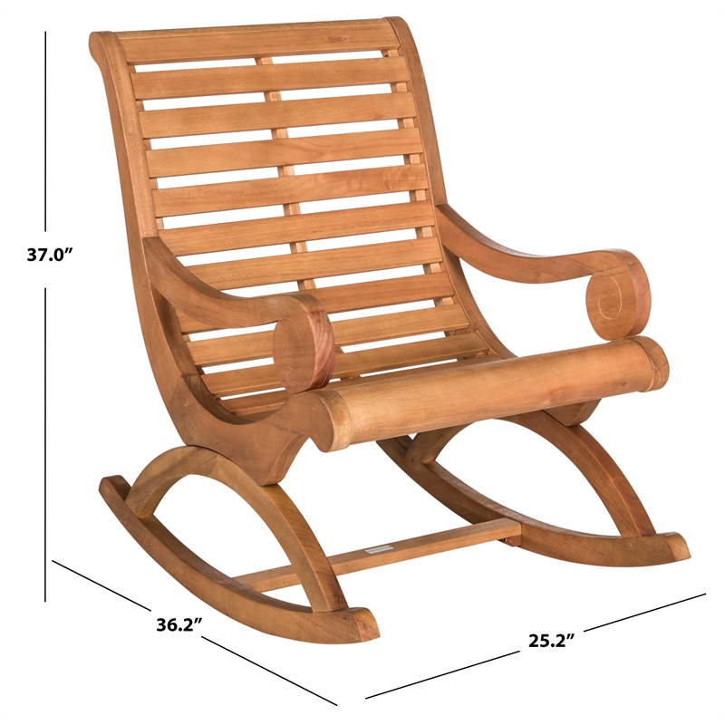 Pemberly Row Modern / Contemporary Wood Rocking Chair in Natural