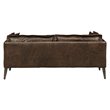 Pemberly Row Contemporary Leather Loveseat in Distress Chocolate