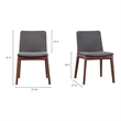 Pemberly Row Modern / Contemporary Dining Chair Gray - Set Of Two