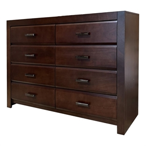 pemberly row modern wood 8-drawers bedroom dresser in walnut