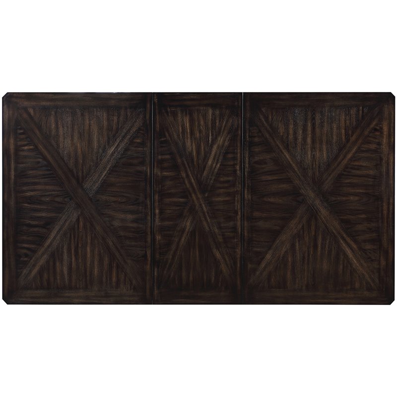 Pemberly Row Modern Extendable Wood Dining Table in Espresso