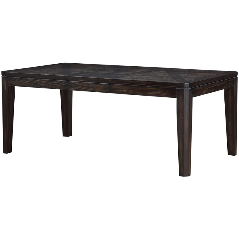 Pemberly Row Modern Extendable Wood Dining Table in Espresso